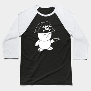 Pirate Cat Captain Baseball T-Shirt